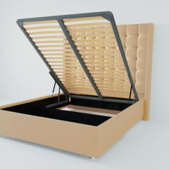 Кровать Венеция ЛЮКС с ПМ 1600 (экокожа бежевая) в Когалыме - kogalym.mebel24.online | фото