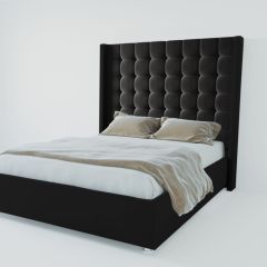 Кровать Венеция ЛЮКС с ПМ 1600 (экокожа кольт ч) в Когалыме - kogalym.mebel24.online | фото 2