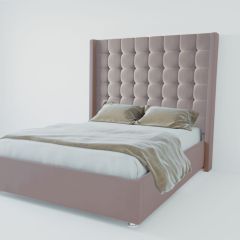 Кровать Венеция ЛЮКС с ПМ 800 (велюр темно-серый) в Когалыме - kogalym.mebel24.online | фото 2
