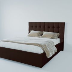 Кровать Венеция с ПМ 1600 (экокожа коричневая) в Когалыме - kogalym.mebel24.online | фото 2