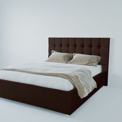 Кровать Венеция с ПМ 900 (экокожа коричневая) в Когалыме - kogalym.mebel24.online | фото 2