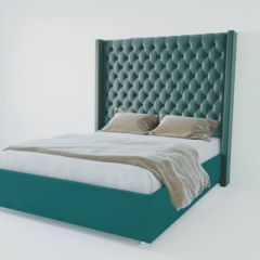 Кровать Версаль ЛЮКС с ПМ 1800 (велюр бирюзовая) в Когалыме - kogalym.mebel24.online | фото
