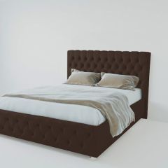 Кровать Версаль с ПМ 800 (экокожа коричневая) в Когалыме - kogalym.mebel24.online | фото