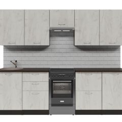 Кухонный гарнитур Лоретта мега 2500 мм в Когалыме - kogalym.mebel24.online | фото 3