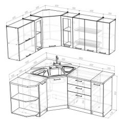 Кухонный гарнитур Лоретта оптима 1500х1800 мм в Когалыме - kogalym.mebel24.online | фото 2