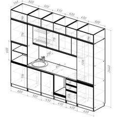 Кухонный гарнитур Ноктюрн люкс 3000 мм в Когалыме - kogalym.mebel24.online | фото 2