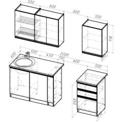 Кухонный гарнитур Сиена стандарт 1600 мм в Когалыме - kogalym.mebel24.online | фото 2