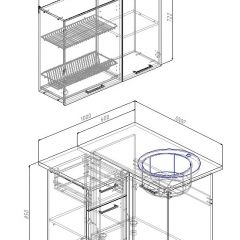 Кухонный гарнитур угловой Вегас 1000*1000 (Стол. 26мм) в Когалыме - kogalym.mebel24.online | фото 2