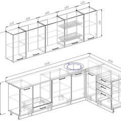 Кухонный гарнитур угловой Вегас 2600*1600 (Стол. 26мм) в Когалыме - kogalym.mebel24.online | фото 2