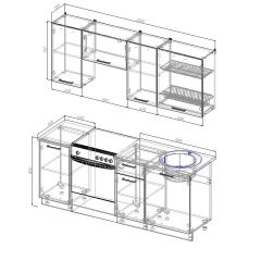 Кухонный гарнитур Вегас 2000 (Стол. 26мм) в Когалыме - kogalym.mebel24.online | фото 3