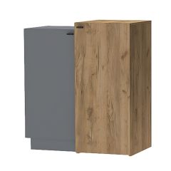 Квадро К-2 Комод 2дв (ЛДСП Графит/дуб крафт золотой) в Когалыме - kogalym.mebel24.online | фото