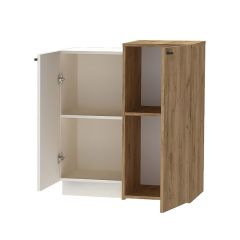 Квадро К-2 Комод 2дв. (ЛДСП миндаль-дуб крафт золотой) в Когалыме - kogalym.mebel24.online | фото 2