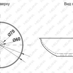 Накладная раковина melana mln-t4029-b15 в Когалыме - kogalym.mebel24.online | фото 2