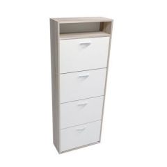 Обувница ПО-2 "Приветливая", мод.2 (Дуб сонома/Белый) в Когалыме - kogalym.mebel24.online | фото