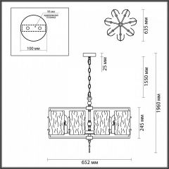 Подвесная люстра Odeon Light Elegante 4878/7 в Когалыме - kogalym.mebel24.online | фото 4