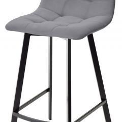 Полубарный стул CHILLI-QB SQUARE серый #27, велюр / черный каркас (H=66cm) М-City в Когалыме - kogalym.mebel24.online | фото 1
