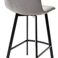Полубарный стул CHILLI-QB SQUARE светло-серый #26, велюр / черный каркас (H=66cm) М-City в Когалыме - kogalym.mebel24.online | фото 3