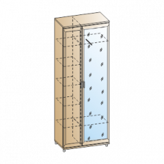 Прихожая Мелисса композиция 1 (Гикори Джексон светлый) в Когалыме - kogalym.mebel24.online | фото 2