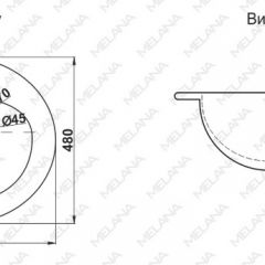Раковина MELANA MLN-308 в Когалыме - kogalym.mebel24.online | фото 2