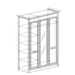 Шкаф 3-дверный со стеклом №453 Адель в Когалыме - kogalym.mebel24.online | фото 2