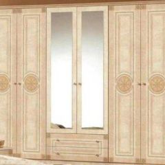 Шкаф 6-и дверный с зеркалами (02.146) Рома (беж) в Когалыме - kogalym.mebel24.online | фото