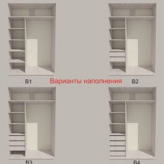 Шкаф-купе 1500 серии SILVER S4+S3Z+B2+PL1 (2 ящика+1 штанга) профиль «Серебро» в Когалыме - kogalym.mebel24.online | фото 5