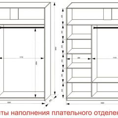 Шкаф-купе 1800 серии SOFT D6+D4+B2+PL2 (2 ящика+1штанга+1 полка) профиль «Капучино» в Когалыме - kogalym.mebel24.online | фото 8