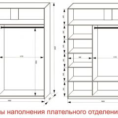 Шкаф-купе 1800 серии SOFT D6+D6+B2+PL3 (2 ящика+2штанги) профиль «Капучино» в Когалыме - kogalym.mebel24.online | фото 7