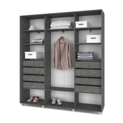 МАРТИН Шкаф-купе Камень темный (2200*450) М421 в Когалыме - kogalym.mebel24.online | фото 4