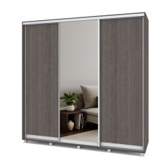 МАРТИН Шкаф-купе с зеркалом Анкор темный (2200*450) М422 в Когалыме - kogalym.mebel24.online | фото
