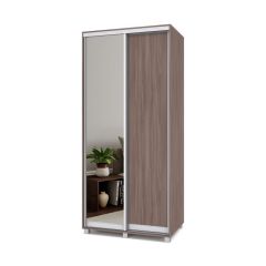 РОЛАНД Шкаф-купе с зеркалом Шимо темный (450*1000) Р402 в Когалыме - kogalym.mebel24.online | фото 2