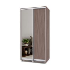 РОЛАНД Шкаф-купе с зеркалом Шимо темный (450*1100) Р412 в Когалыме - kogalym.mebel24.online | фото 2