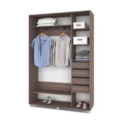РОЛАНД Шкаф-купе с зеркалом Шимо темный (450*1400) Р442 в Когалыме - kogalym.mebel24.online | фото 5