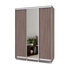 РОЛАНД Шкаф-купе с зеркалом Шимо темный (450*1600) Р462 в Когалыме - kogalym.mebel24.online | фото 2