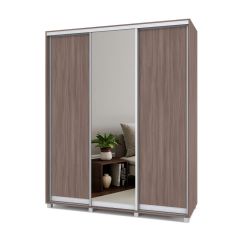 РОЛАНД Шкаф-купе с зеркалом Шимо темный (450*1800) Р482 в Когалыме - kogalym.mebel24.online | фото