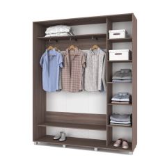 РОЛАНД Шкаф-купе с зеркалом Шимо темный (450*1800) Р482 в Когалыме - kogalym.mebel24.online | фото 2