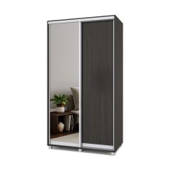 РОЛАНД Шкаф-купе с зеркалом Венге (450*1200) Р422 в Когалыме - kogalym.mebel24.online | фото