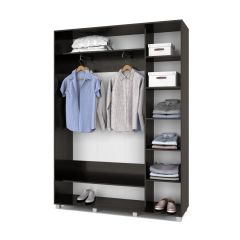 РОЛАНД Шкаф-купе с зеркалом Венге (450*1600) Р462 в Когалыме - kogalym.mebel24.online | фото 3