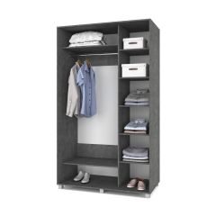 РОЛАНД Шкаф-купе зеркалом Камень темный (600*1500) Р652 в Когалыме - kogalym.mebel24.online | фото 2
