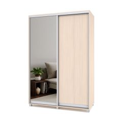 РОЛАНД Шкаф-купе зеркалом Млечный дуб (600*1500) Р652 в Когалыме - kogalym.mebel24.online | фото