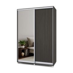 РОЛАНД Шкаф-купе с зеркалом Венге (600*1500) Р652 в Когалыме - kogalym.mebel24.online | фото