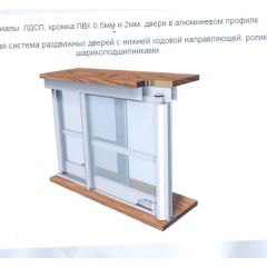 Шкаф-купе ШКО-3 2100 мм ЛДСП/зеркало/ЛДСП в Когалыме - kogalym.mebel24.online | фото 5