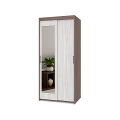 ТОМАС Шкаф-купе с зеркалом Шимо темный/светлый Т22 в Когалыме - kogalym.mebel24.online | фото