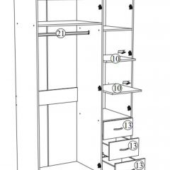 Шкаф Лофт 3-х створчатый в Когалыме - kogalym.mebel24.online | фото 6