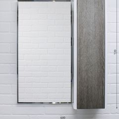 Шкаф-зеркало Uno 60 Дуб серый левый/правый Домино (DU1503HZ) в Когалыме - kogalym.mebel24.online | фото 7
