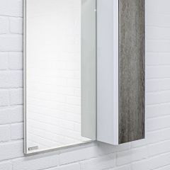 Шкаф-зеркало Uno 60 Дуб серый левый/правый Домино (DU1503HZ) в Когалыме - kogalym.mebel24.online | фото 9