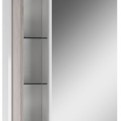 Шкаф-зеркало Uno 60 Дуб серый левый/правый Домино (DU1503HZ) в Когалыме - kogalym.mebel24.online | фото 3