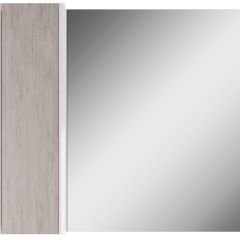 Шкаф-зеркало Uno 80 Дуб серый левый/правый Домино (DU1504HZ) в Когалыме - kogalym.mebel24.online | фото 2