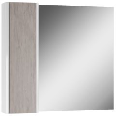 Шкаф-зеркало Uno 80 Дуб серый левый/правый Домино (DU1504HZ) в Когалыме - kogalym.mebel24.online | фото 6