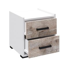 Спальня Соната Тумба прикроватная (Белый/Дуб юкон) в Когалыме - kogalym.mebel24.online | фото 2